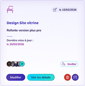Tableau Kanban d'un espace de travail dans Kanbano
